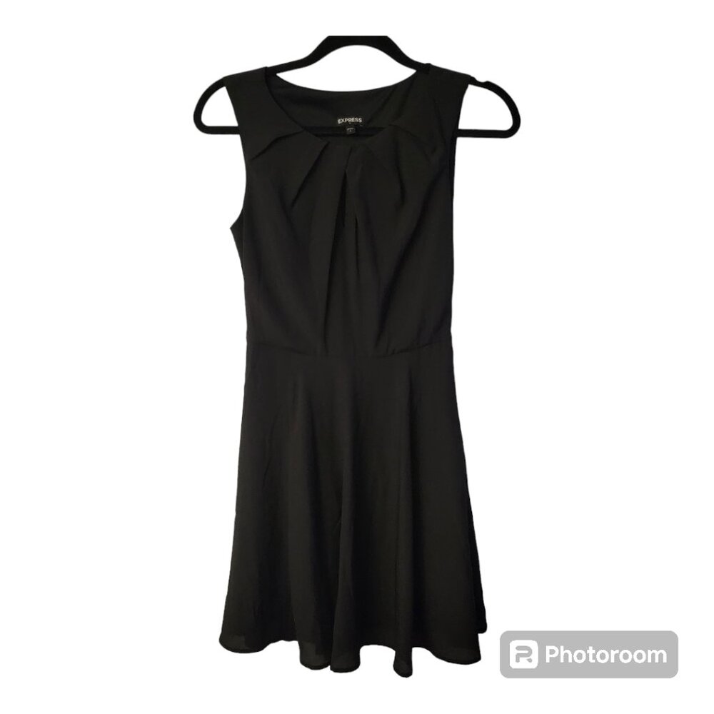 Express Keyhole Black Dress